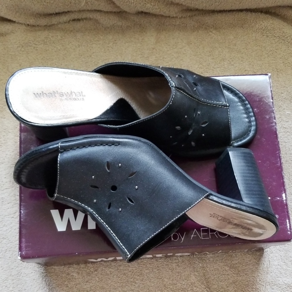 What's What Slip-ons Heeled Sandles
